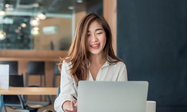 Patient using telehealth platform
